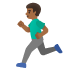 man running, medium-dark skin tone